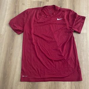 red nike dri-fit t-shirt size M